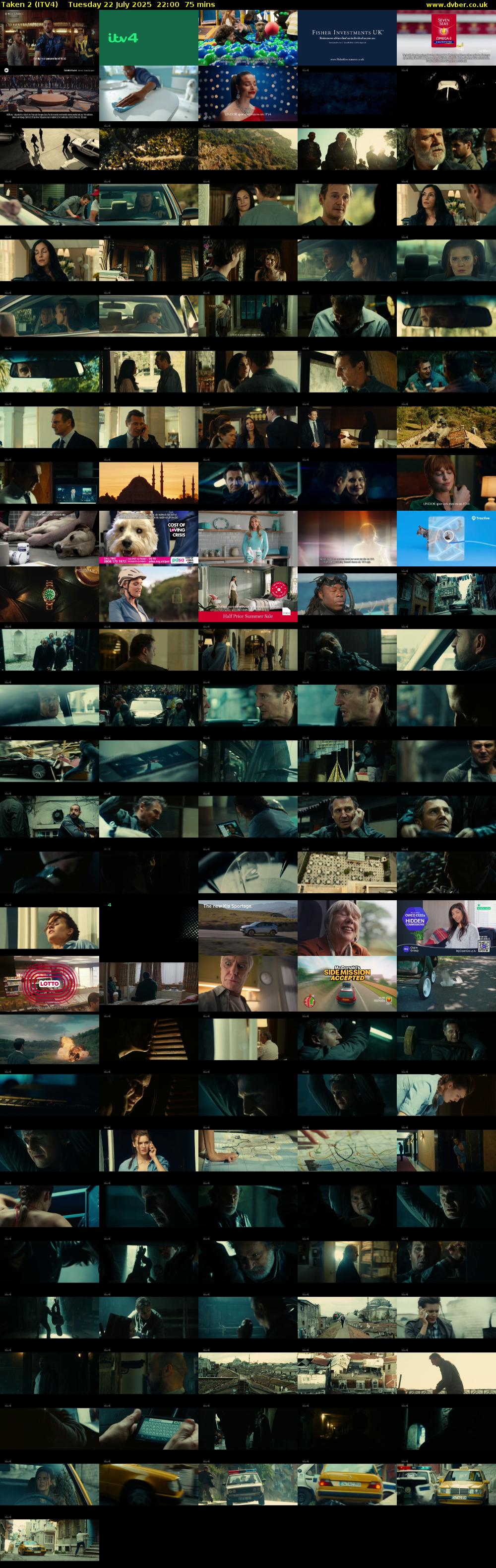 Taken 2 (ITV4) Tuesday 22 July 2025 22:00 - 23:15