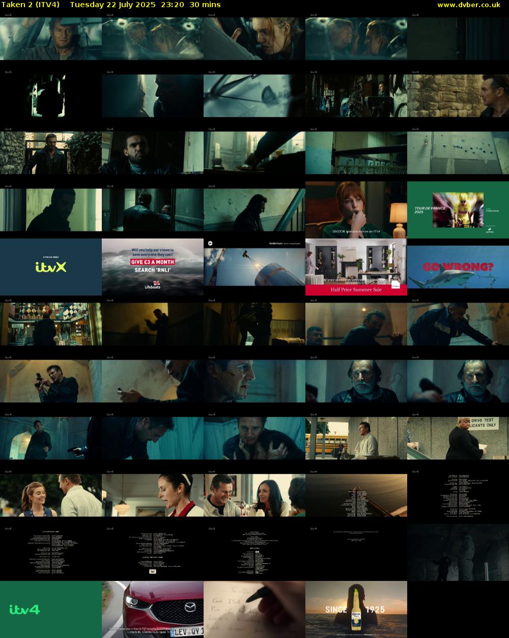 Taken 2 (ITV4) Tuesday 22 July 2025 23:20 - 23:50