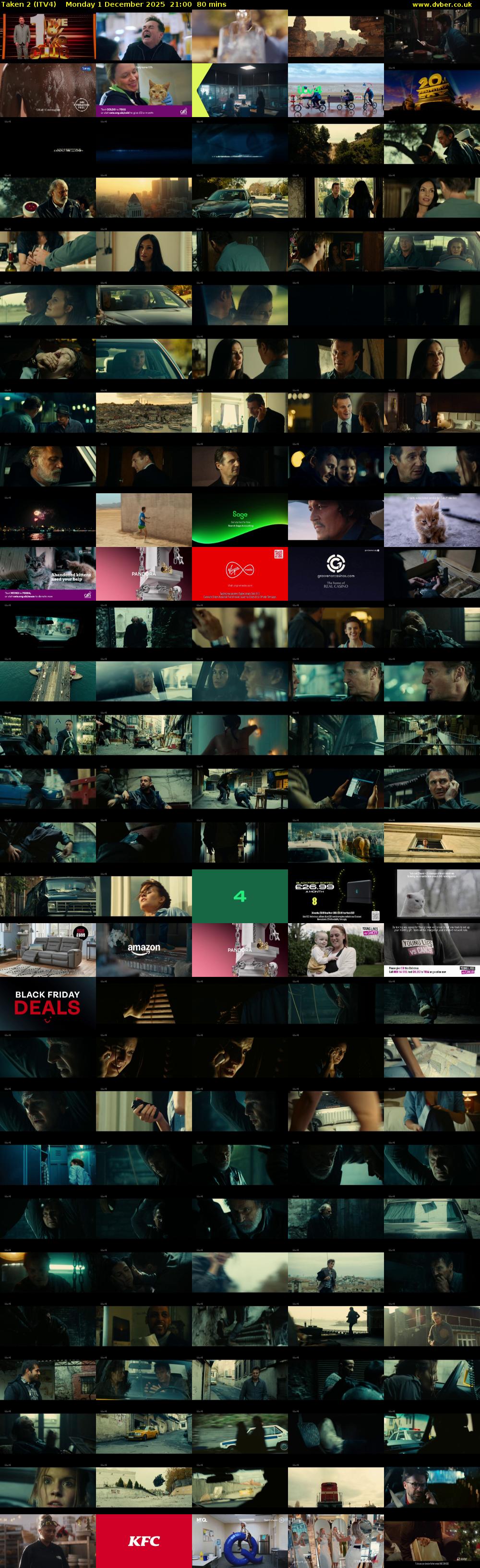 Taken 2 (ITV4) Monday 1 December 2025 21:00 - 22:20