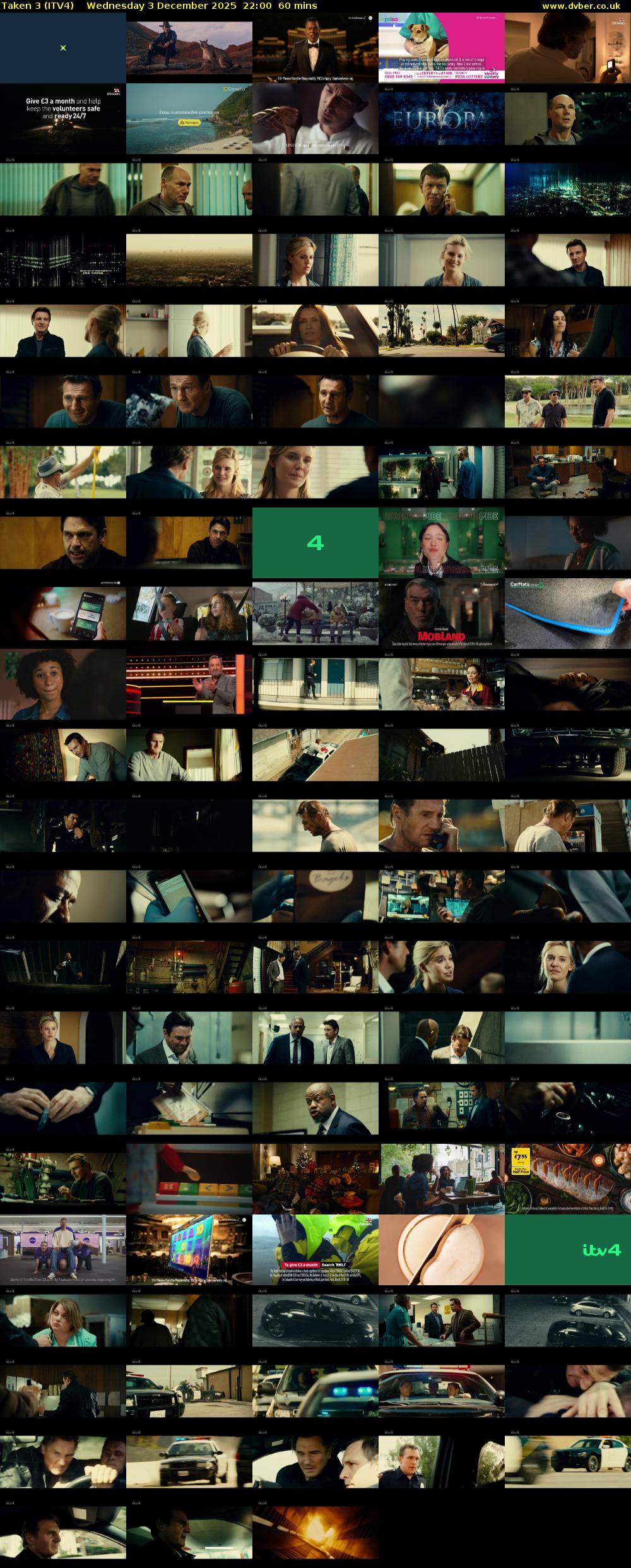 Taken 3 (ITV4) Wednesday 3 December 2025 22:00 - 23:00