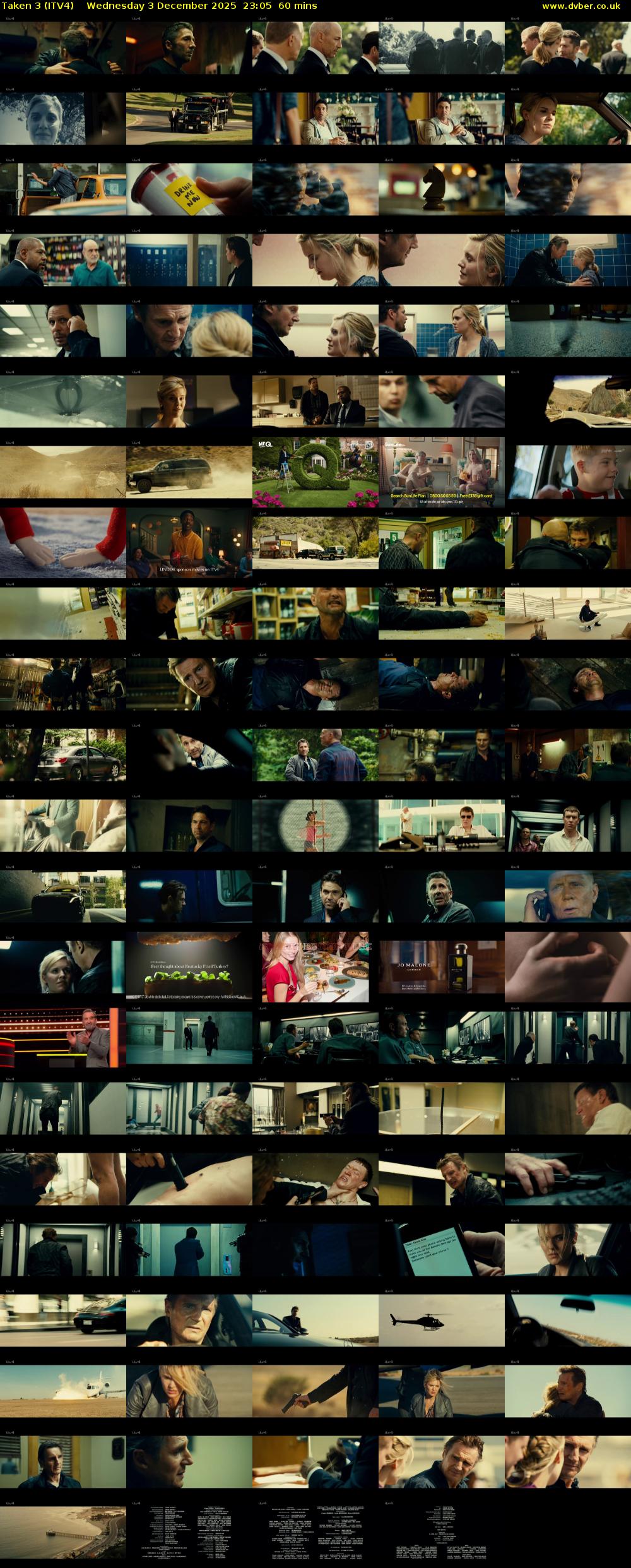 Taken 3 (ITV4) Wednesday 3 December 2025 23:05 - 00:05