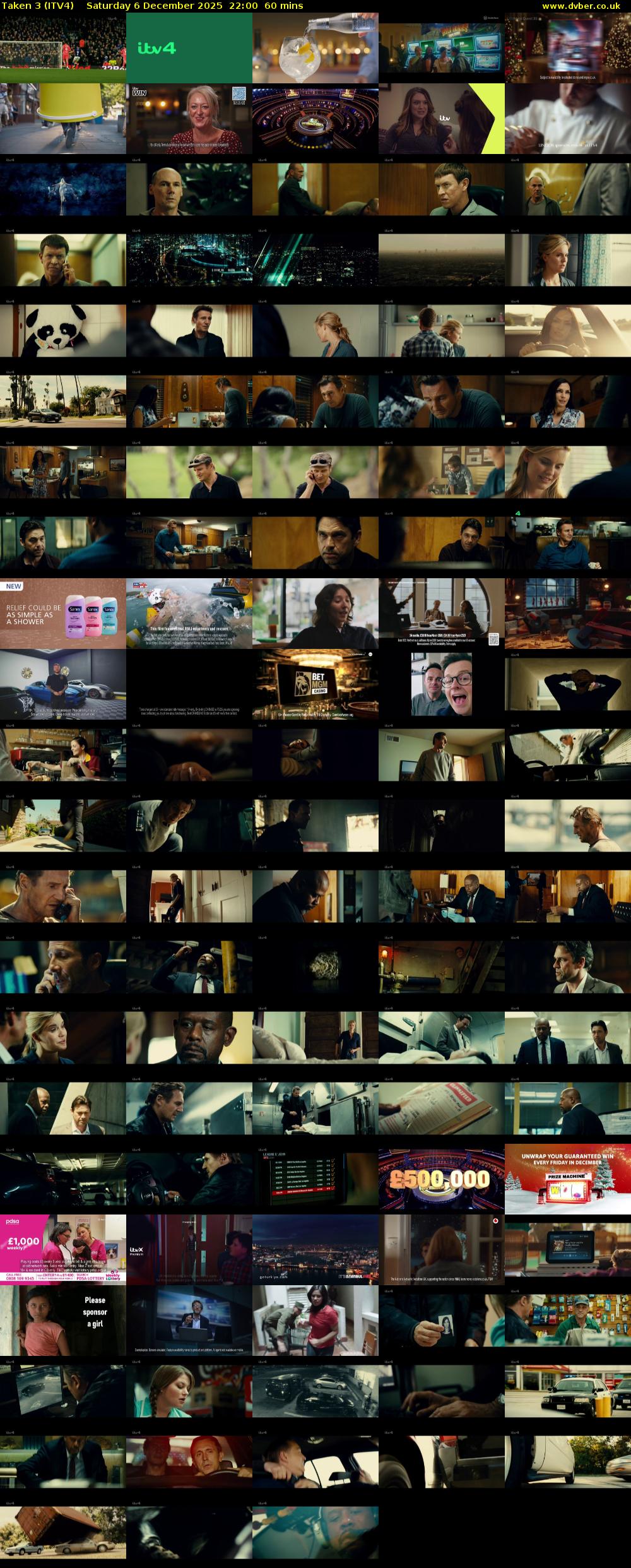 Taken 3 (ITV4) Saturday 6 December 2025 22:00 - 23:00