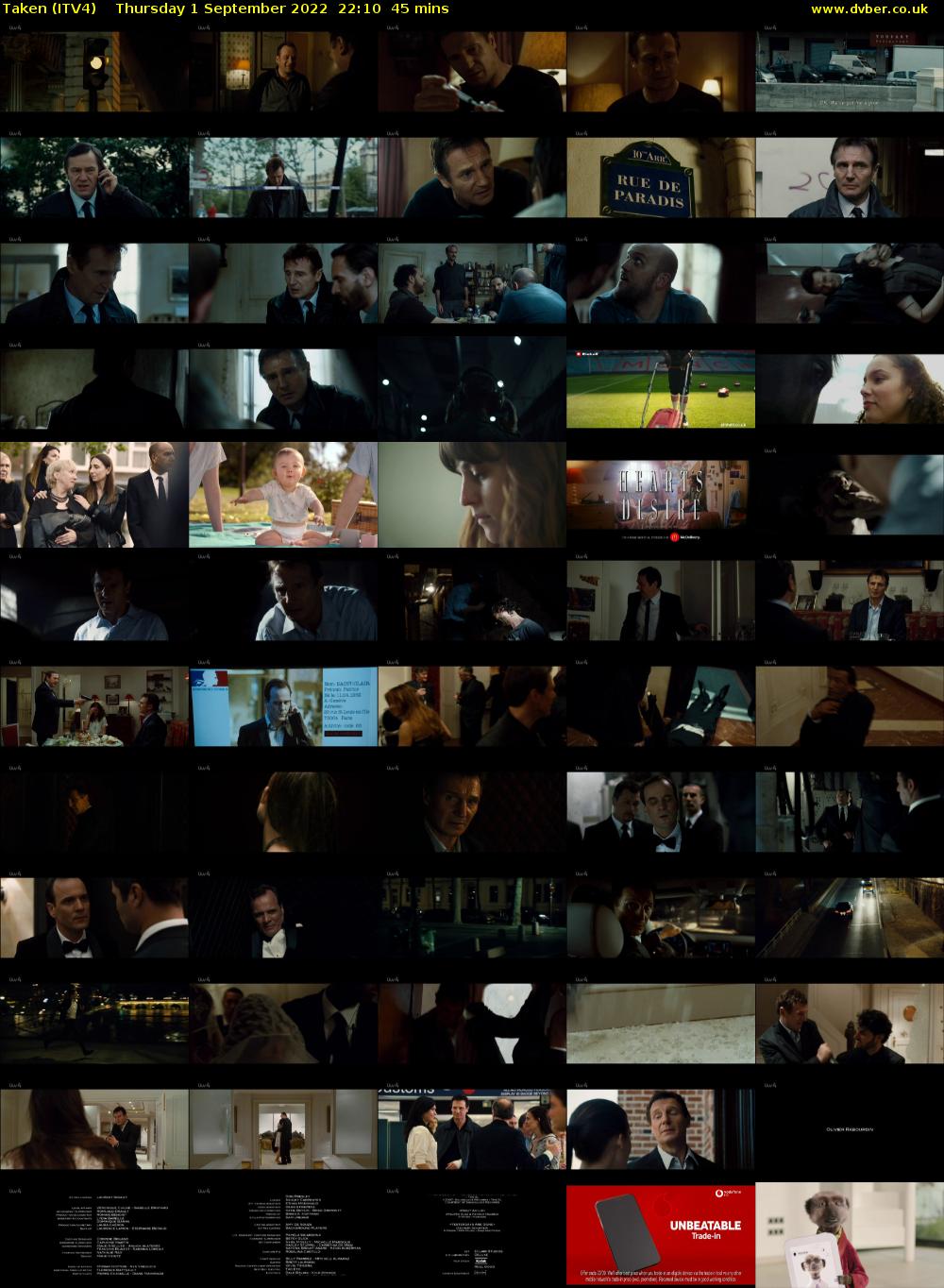 Taken (ITV4) Thursday 1 September 2022 22:10 - 22:55