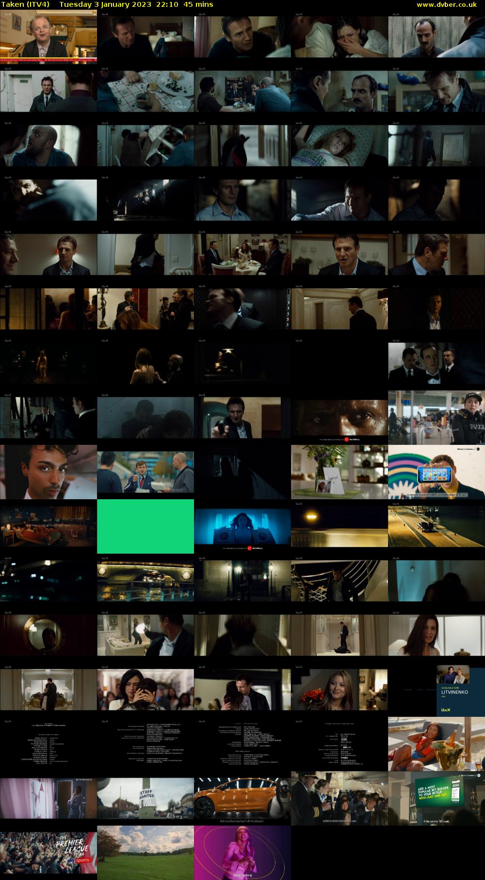 Taken (ITV4) Tuesday 3 January 2023 22:10 - 22:55