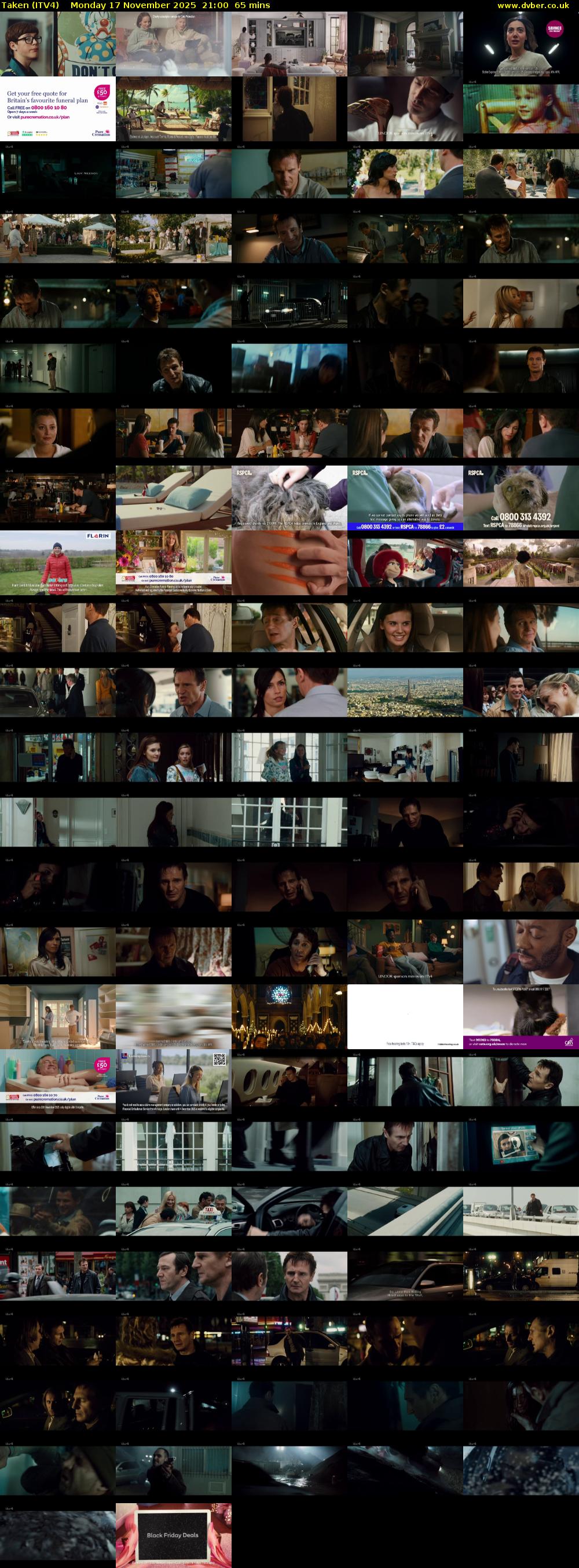 Taken (ITV4) Monday 17 November 2025 21:00 - 22:05