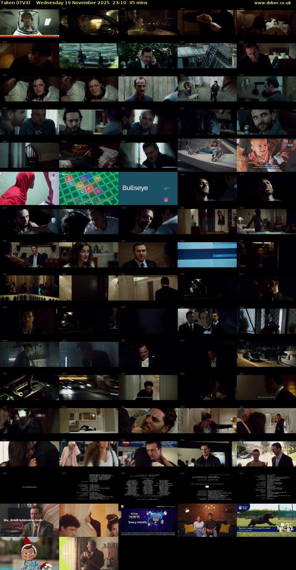 Taken (ITV4) Wednesday 19 November 2025 23:10 - 23:55