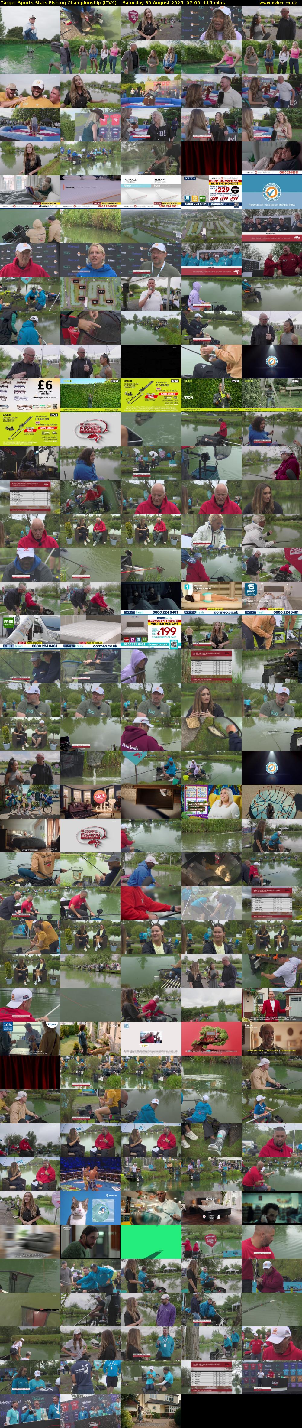 Target Sports Stars Fishing Championship (ITV4) Saturday 30 August 2025 07:00 - 08:55
