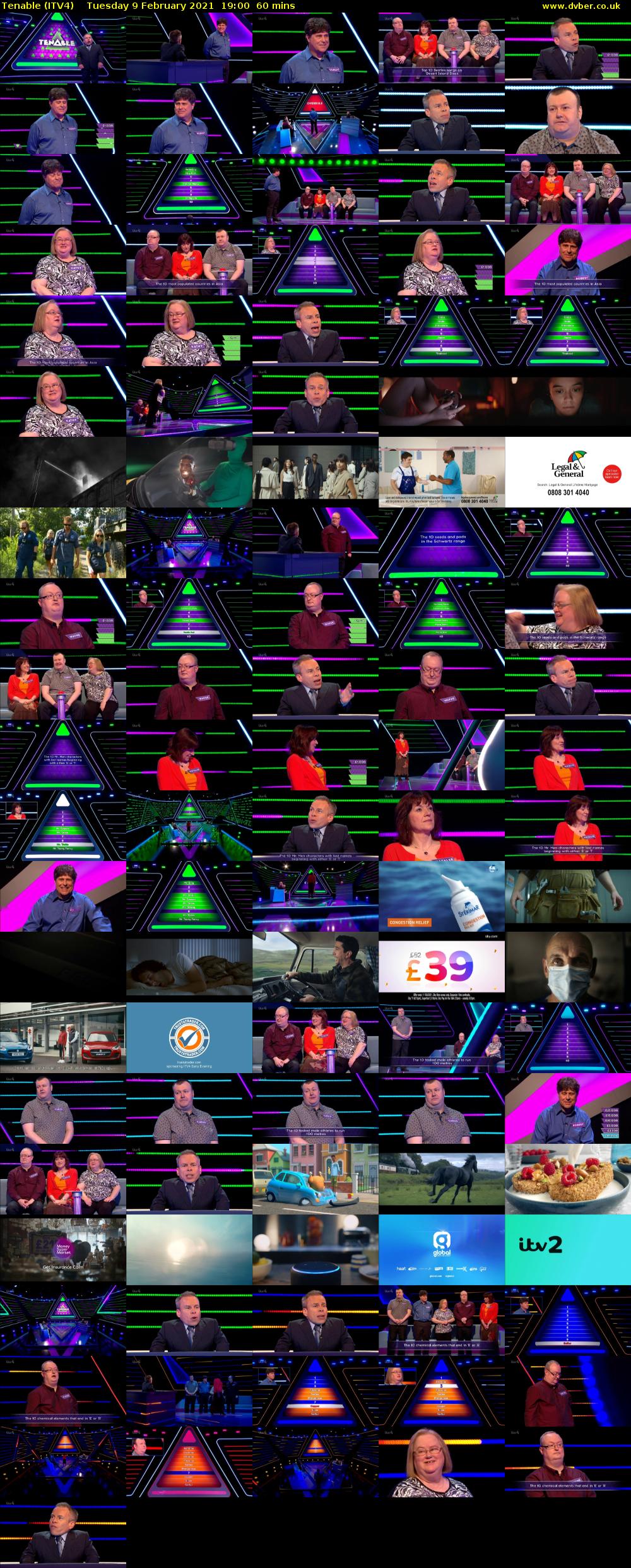 Tenable (ITV4) Tuesday 9 February 2021 19:00 - 20:00