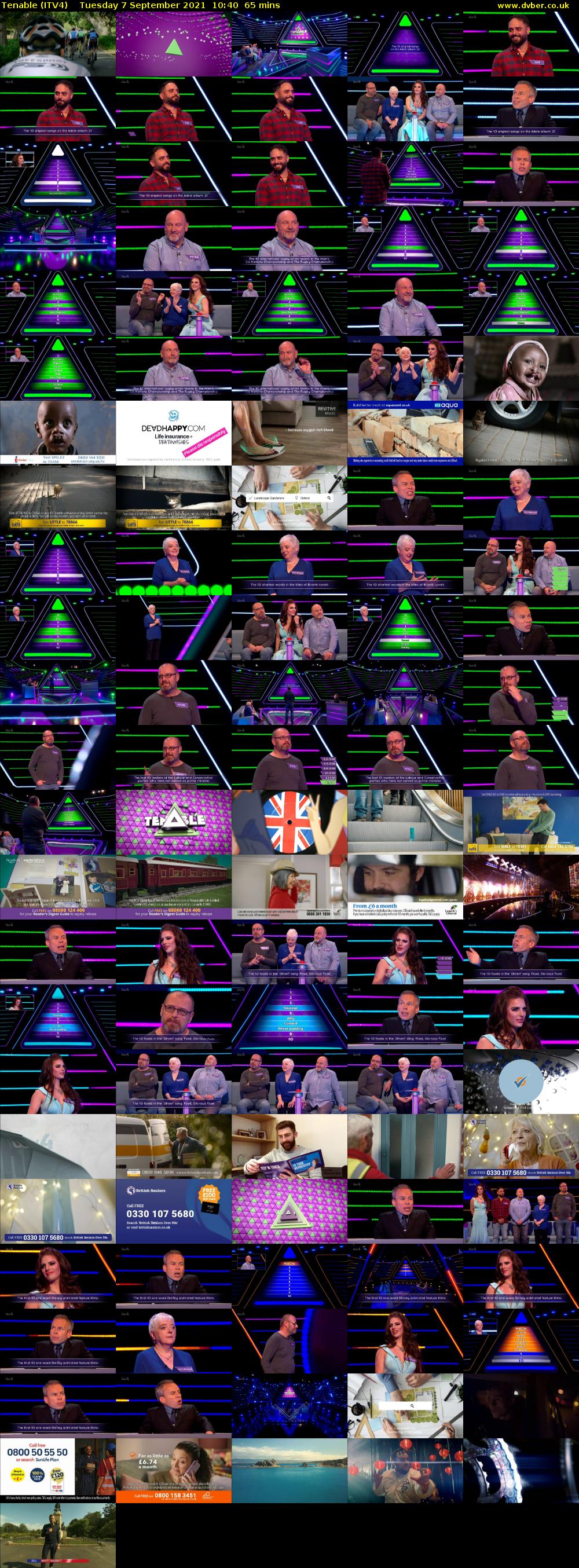 Tenable (ITV4) Tuesday 7 September 2021 10:40 - 11:45