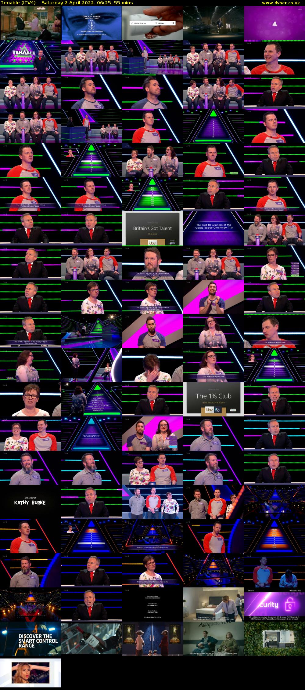 Tenable (ITV4) Saturday 2 April 2022 06:25 - 07:20