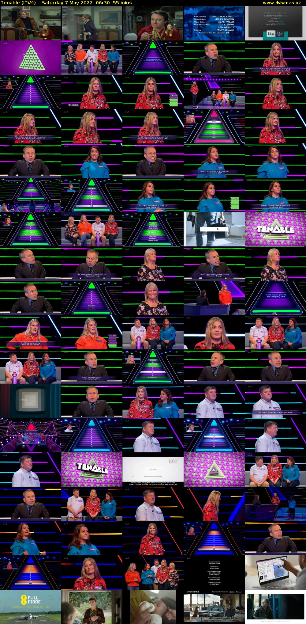 Tenable (ITV4) Saturday 7 May 2022 06:30 - 07:25