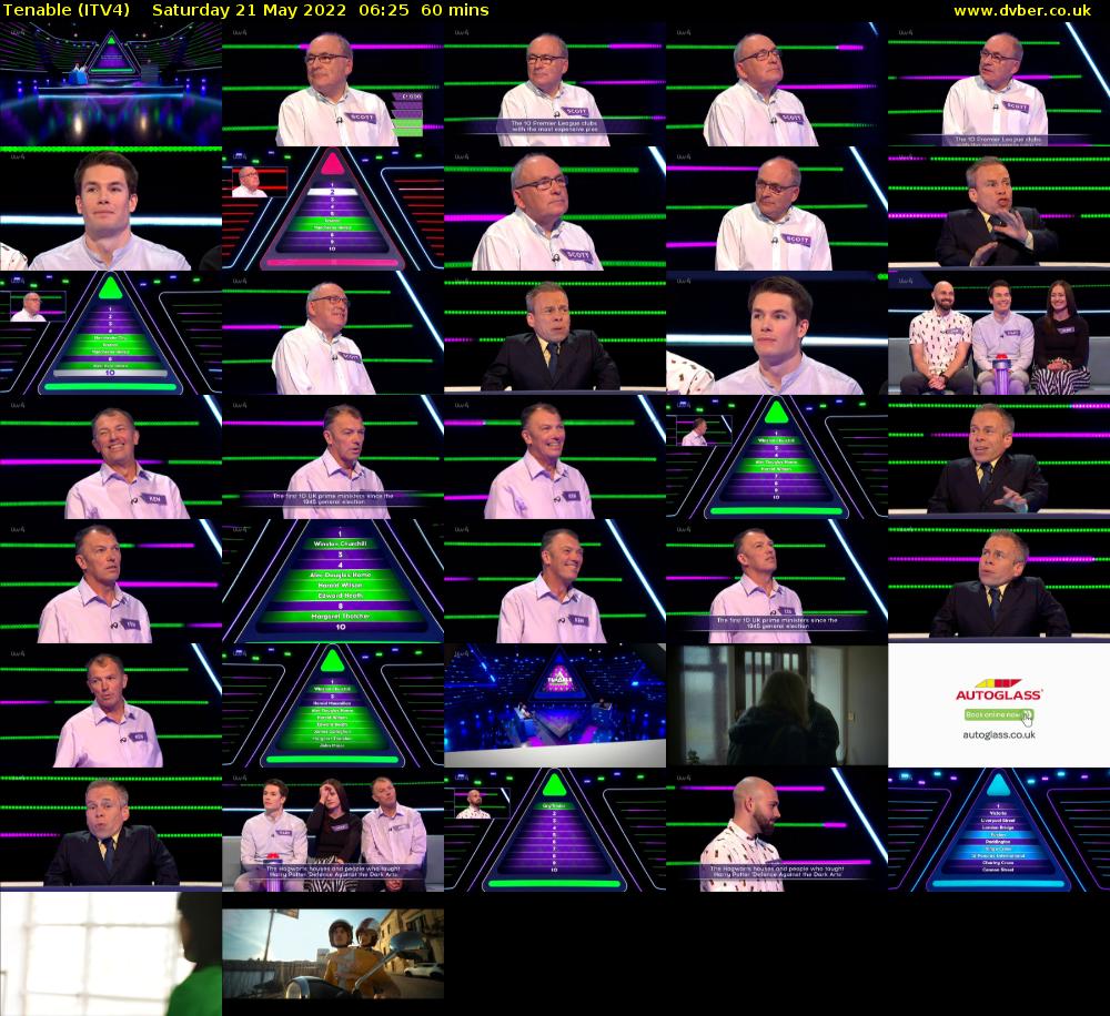 Tenable (ITV4) Saturday 21 May 2022 06:25 - 07:25