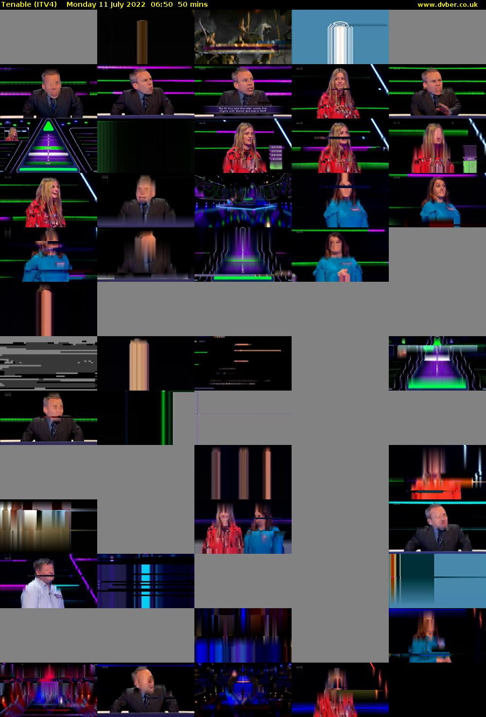 Tenable (ITV4) Monday 11 July 2022 06:50 - 07:40