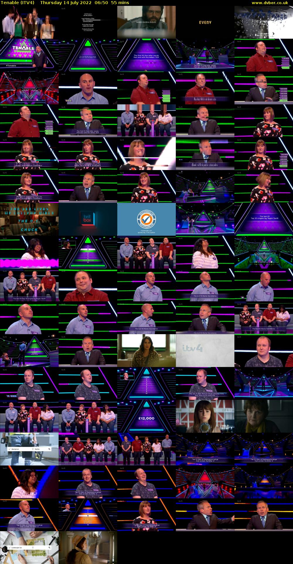 Tenable (ITV4) Thursday 14 July 2022 06:50 - 07:45