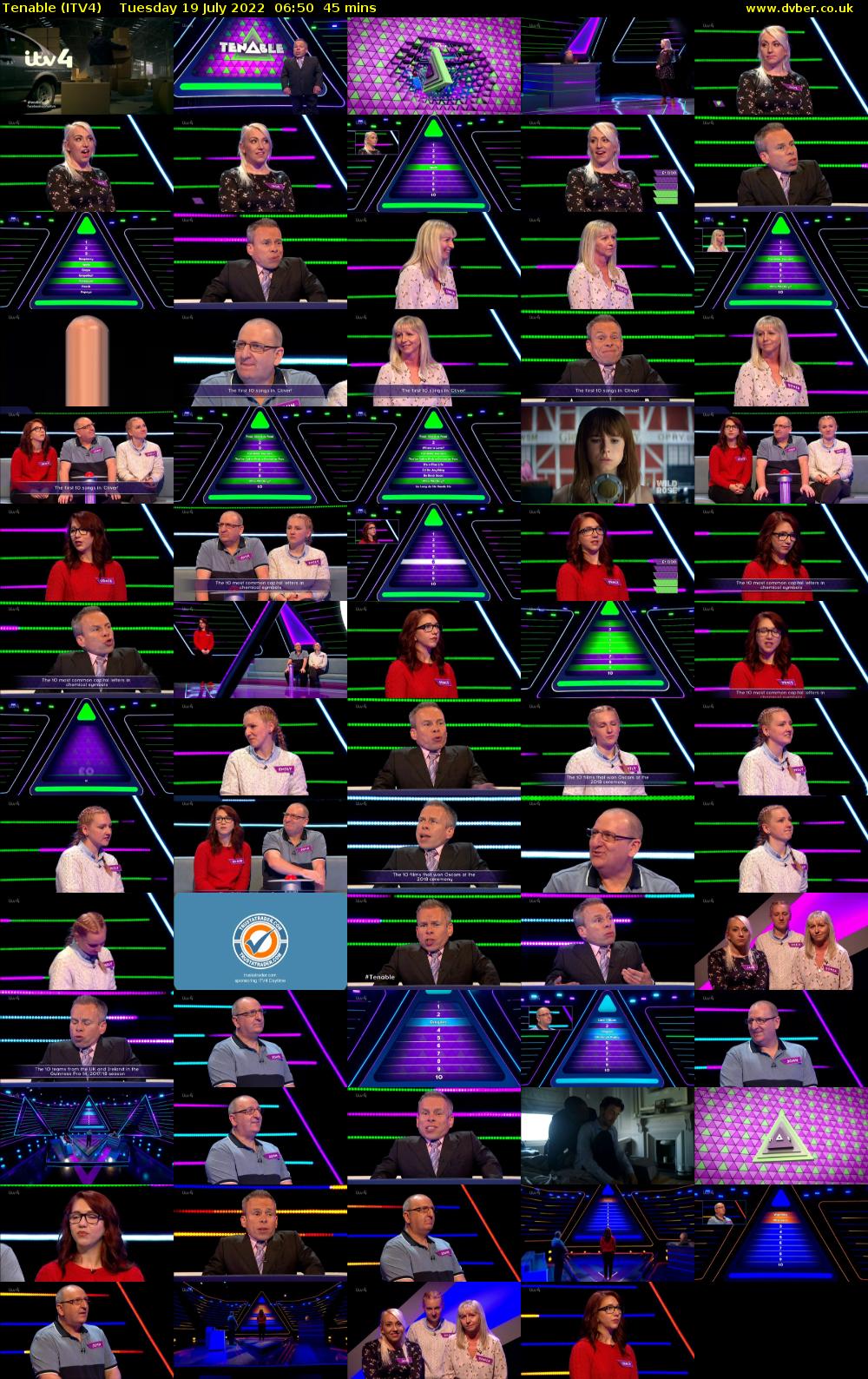 Tenable (ITV4) Tuesday 19 July 2022 06:50 - 07:35