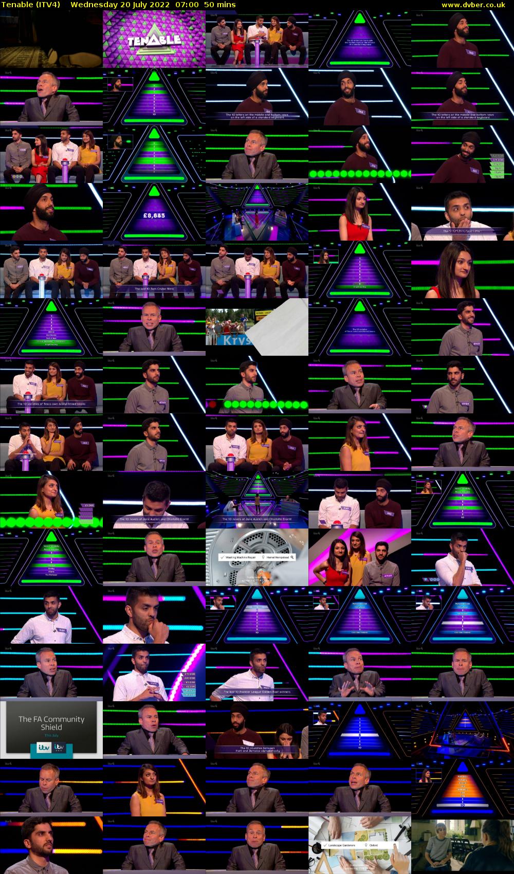 Tenable (ITV4) Wednesday 20 July 2022 07:00 - 07:50