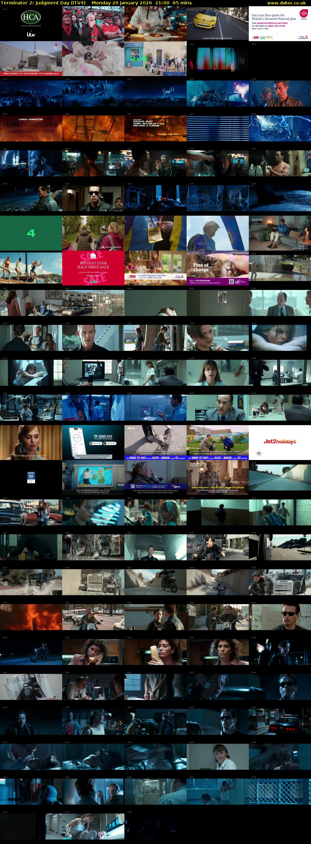 Terminator 2: Judgment Day (ITV4) Monday 26 January 2026 21:00 - 22:05