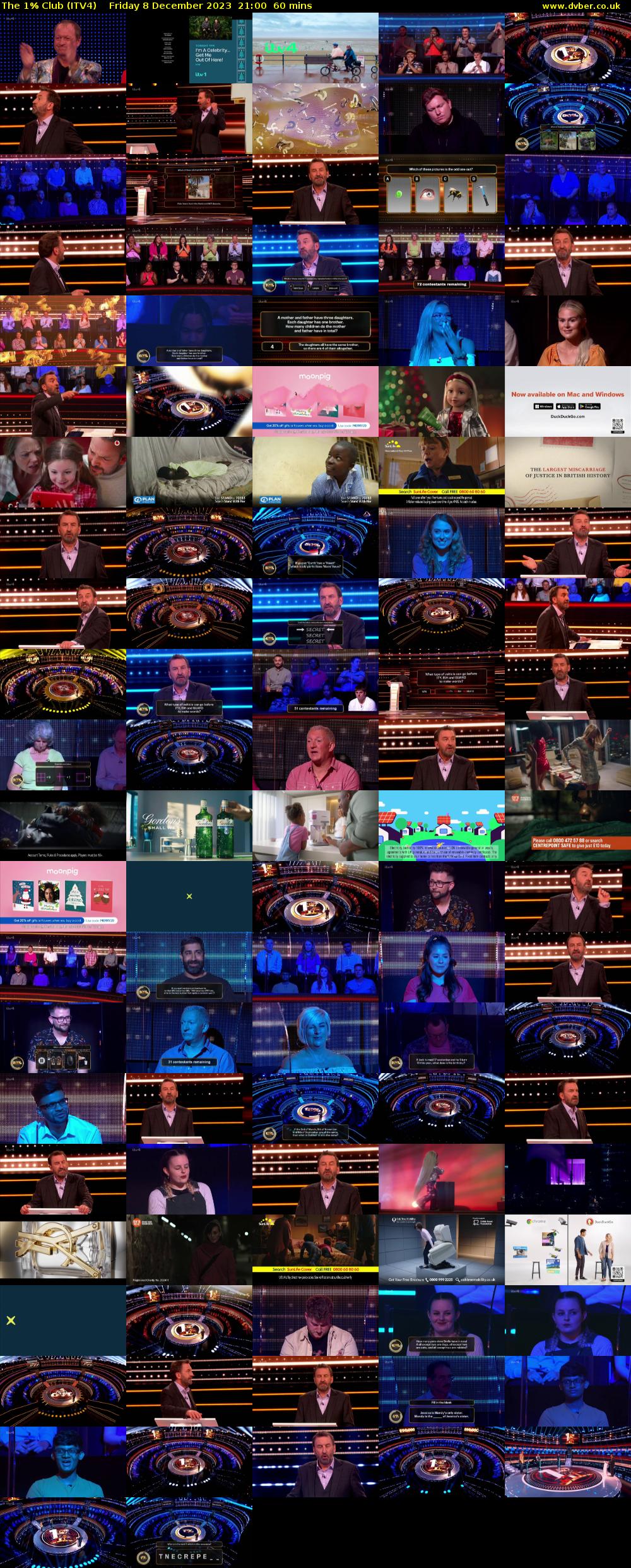 The 1% Club (ITV4) Friday 8 December 2023 21:00 - 22:00