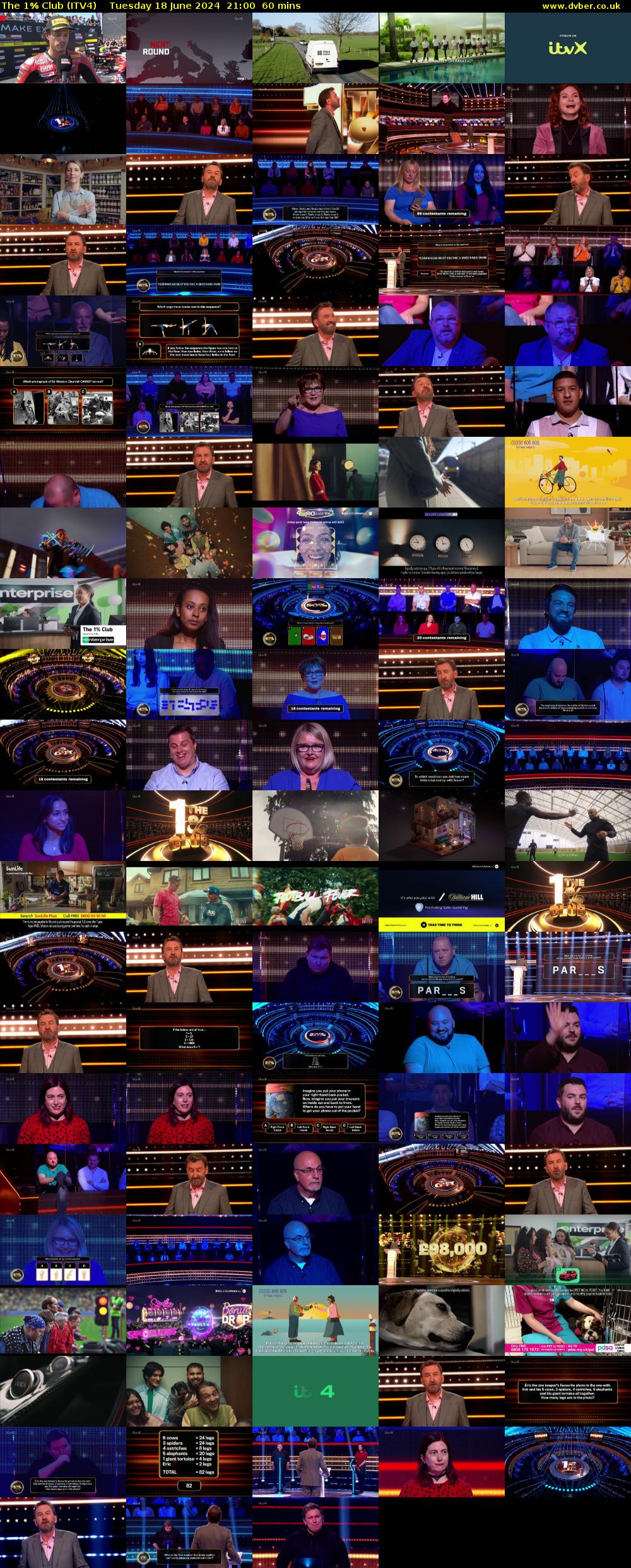 The 1% Club (ITV4) Tuesday 18 June 2024 21:00 - 22:00