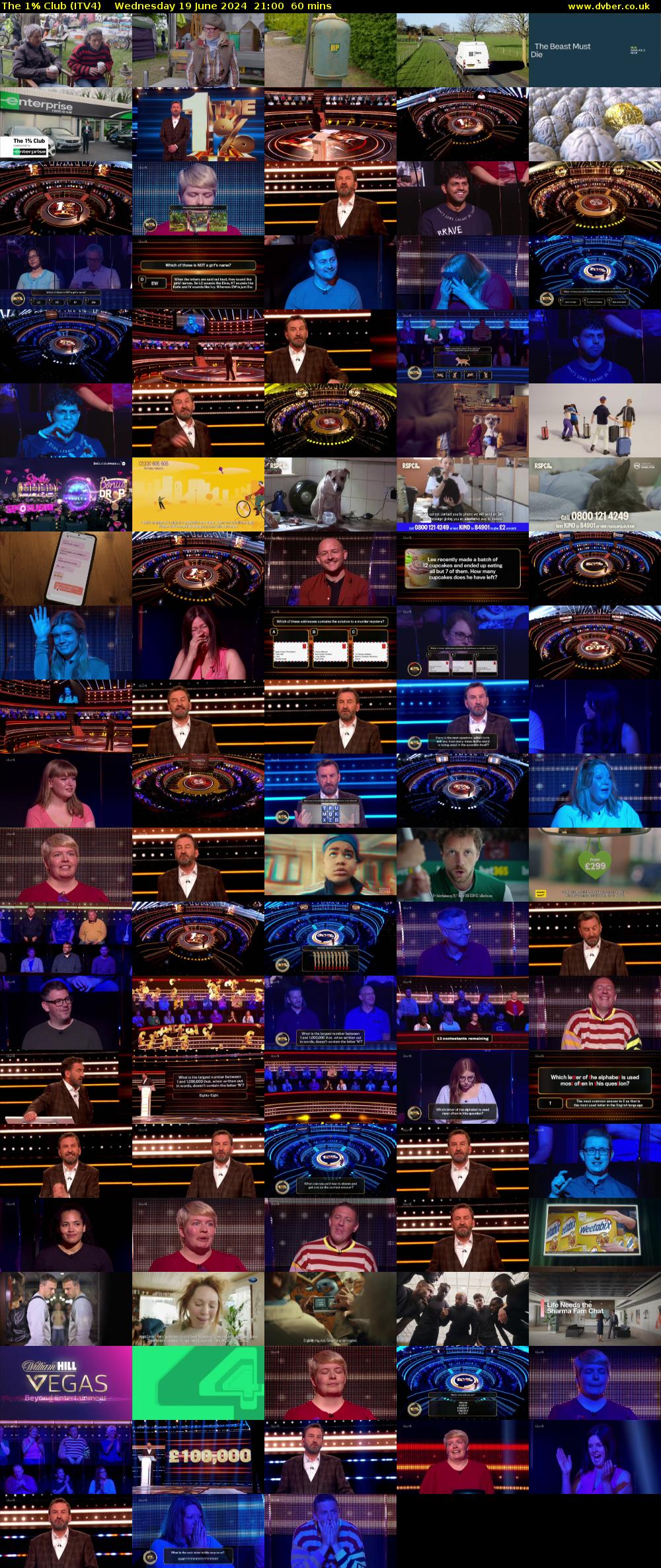 The 1% Club (ITV4) Wednesday 19 June 2024 21:00 - 22:00