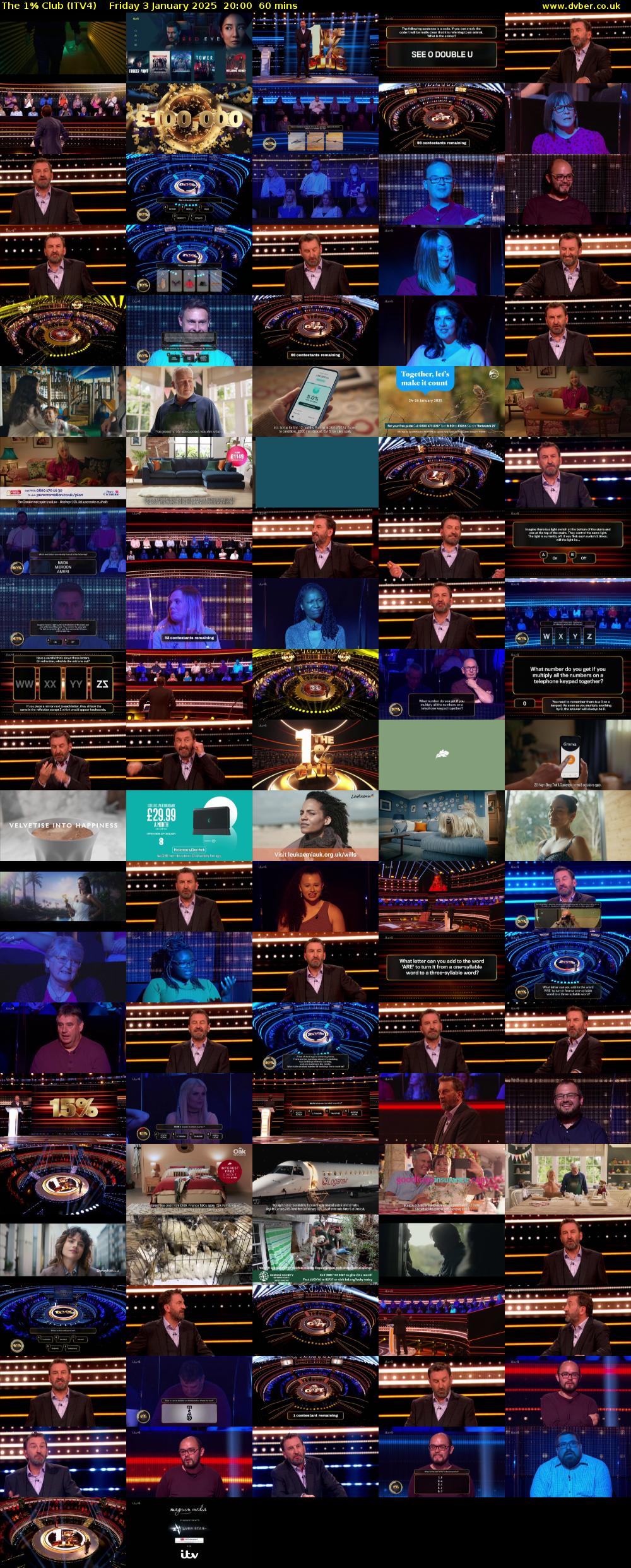 The 1% Club (ITV4) Friday 3 January 2025 20:00 - 21:00