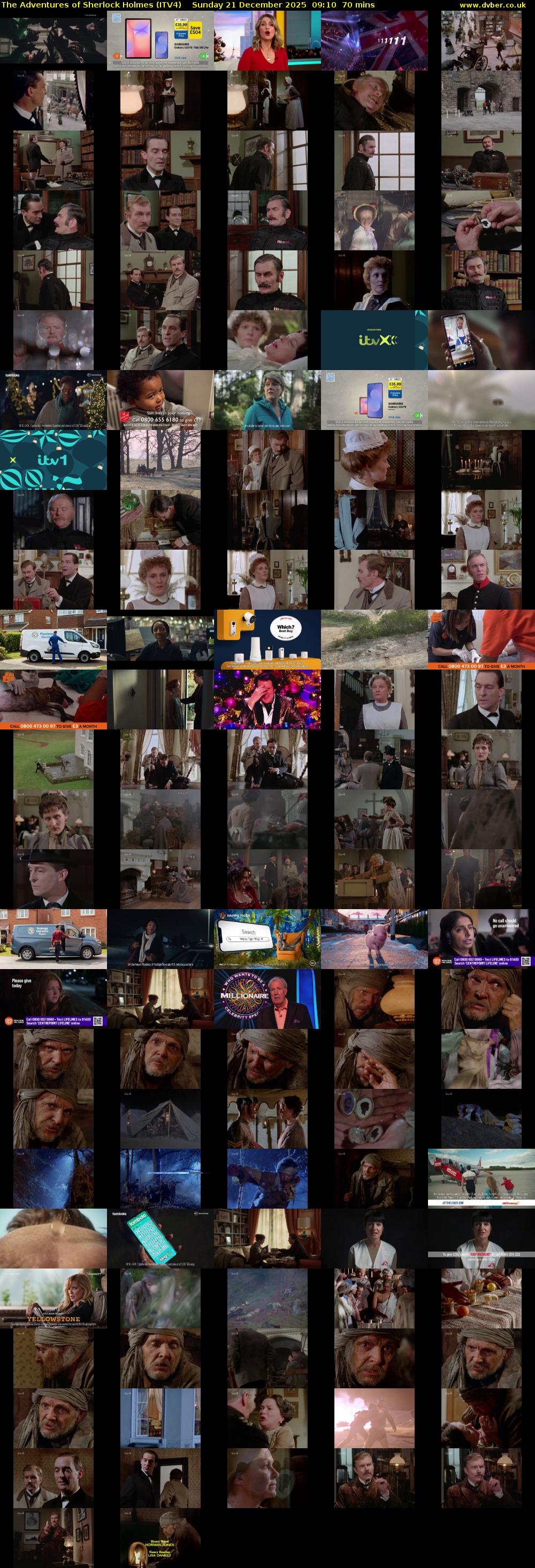 The Adventures of Sherlock Holmes (ITV4) Sunday 21 December 2025 09:10 - 10:20
