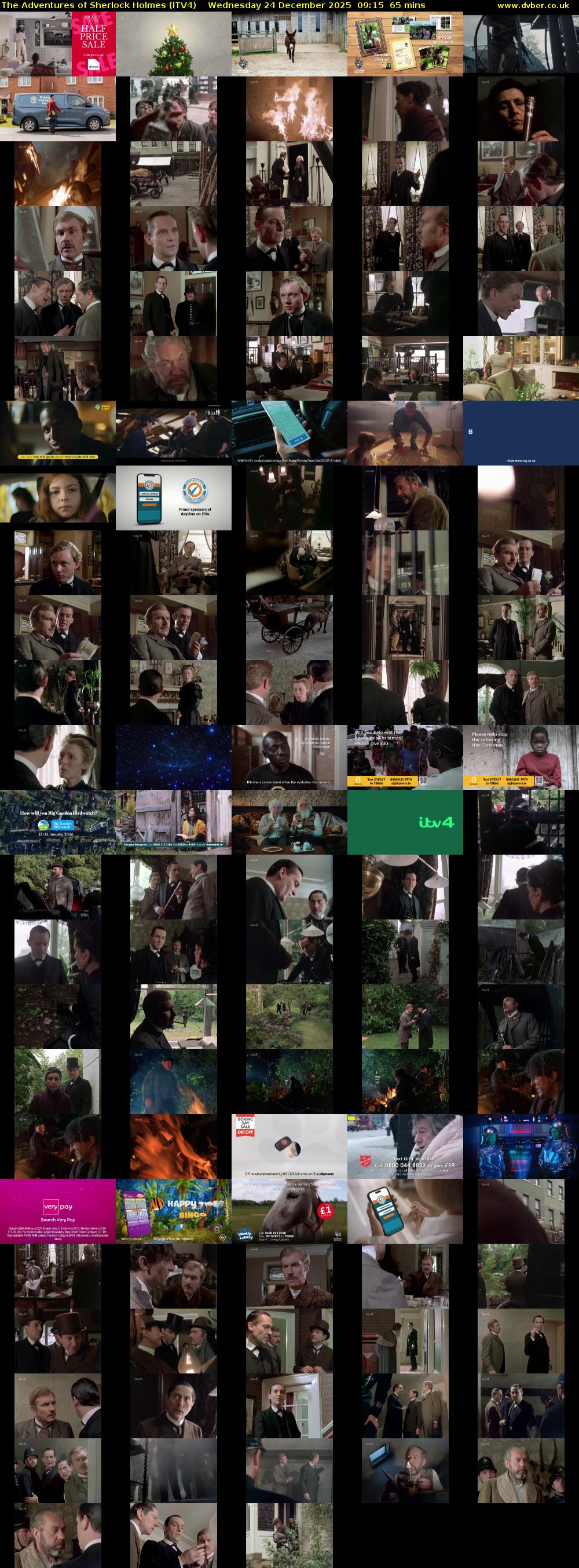 The Adventures of Sherlock Holmes (ITV4) Wednesday 24 December 2025 09:15 - 10:20