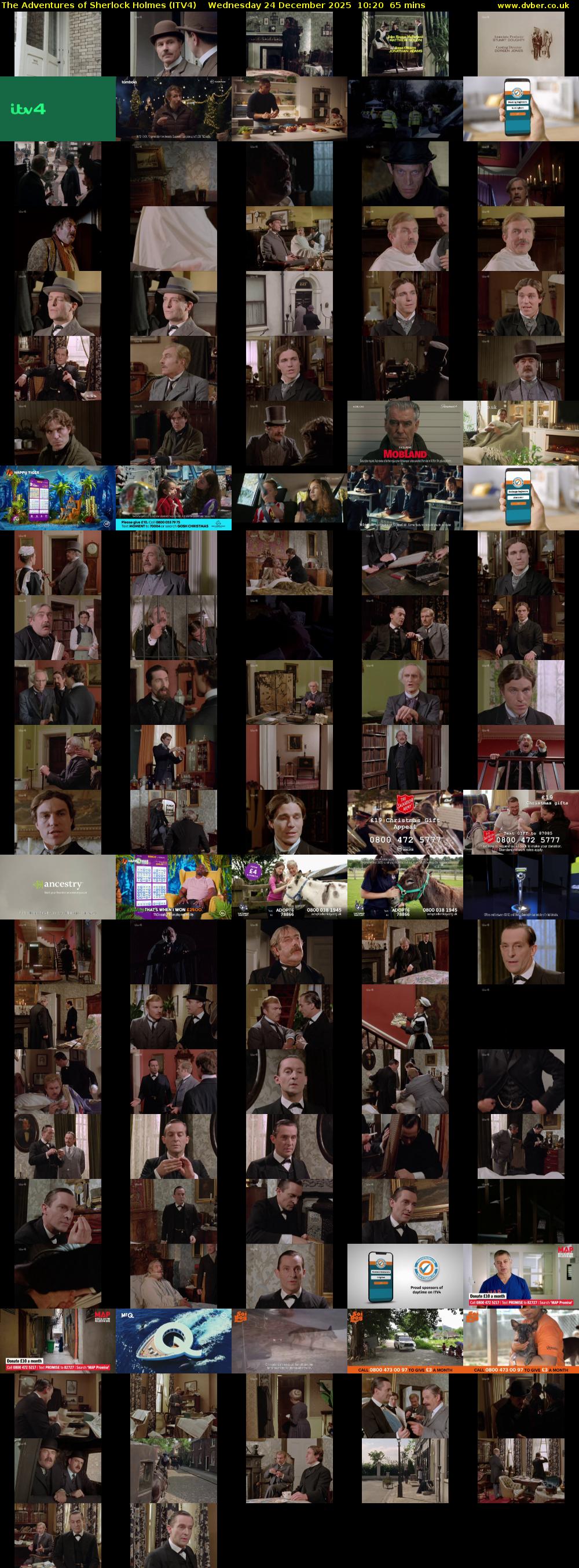 The Adventures of Sherlock Holmes (ITV4) Wednesday 24 December 2025 10:20 - 11:25