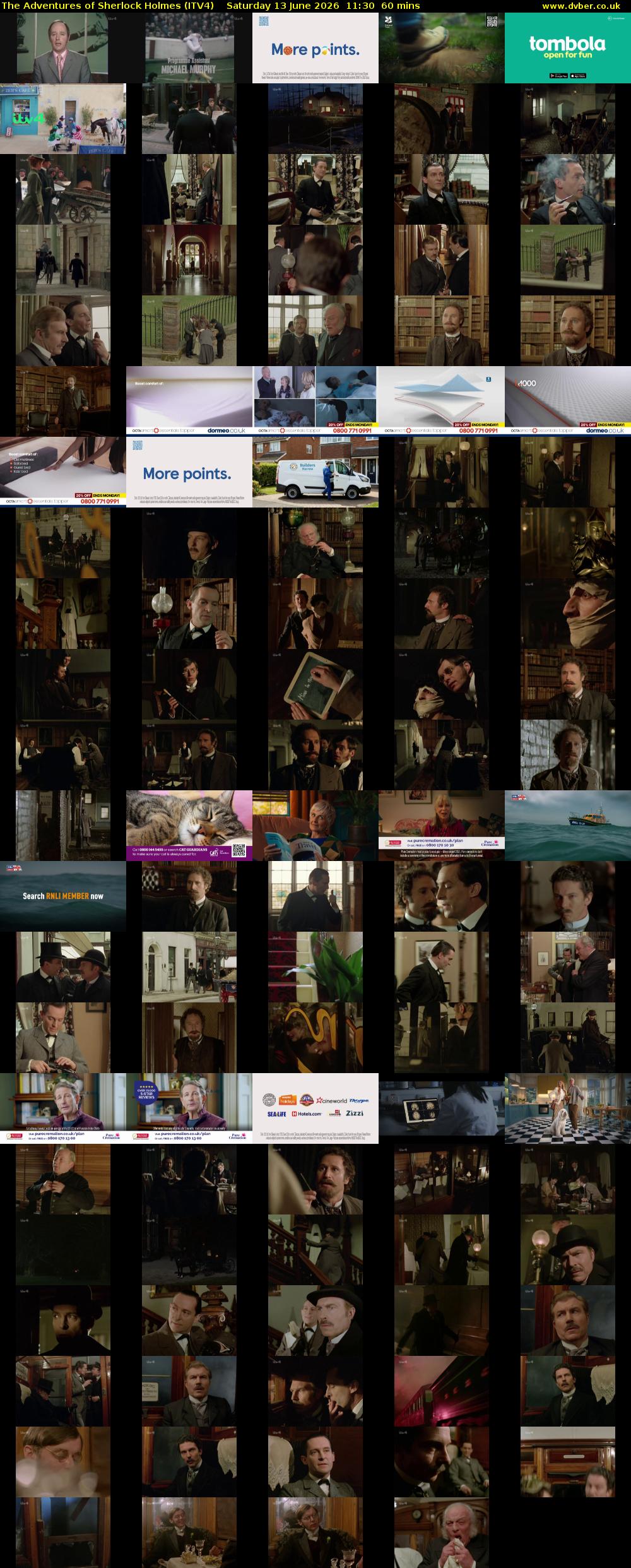The Adventures of Sherlock Holmes (ITV4) Saturday 13 June 2026 11:30 - 12:30