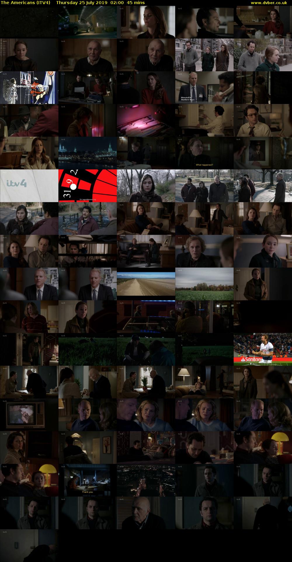 The Americans (ITV4) Thursday 25 July 2019 02:00 - 02:45