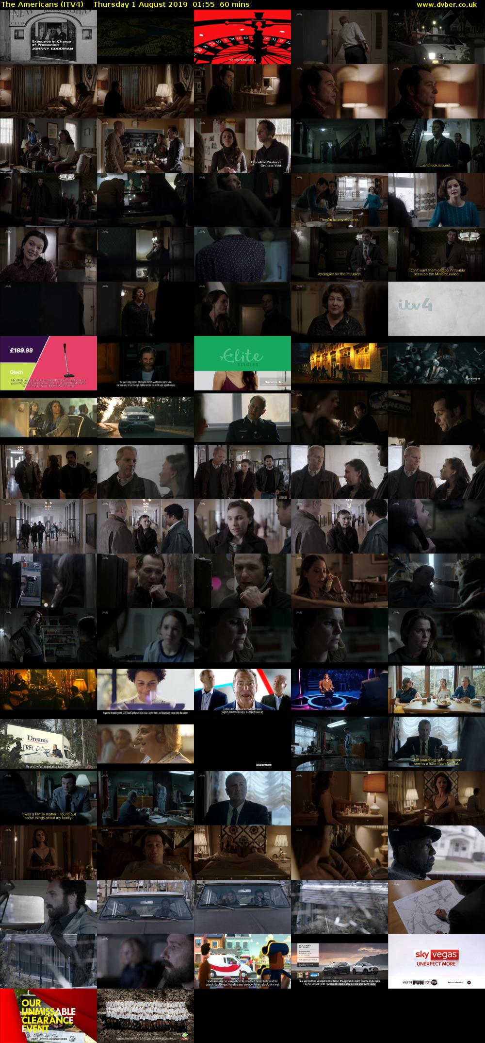 The Americans (ITV4) Thursday 1 August 2019 01:55 - 02:55