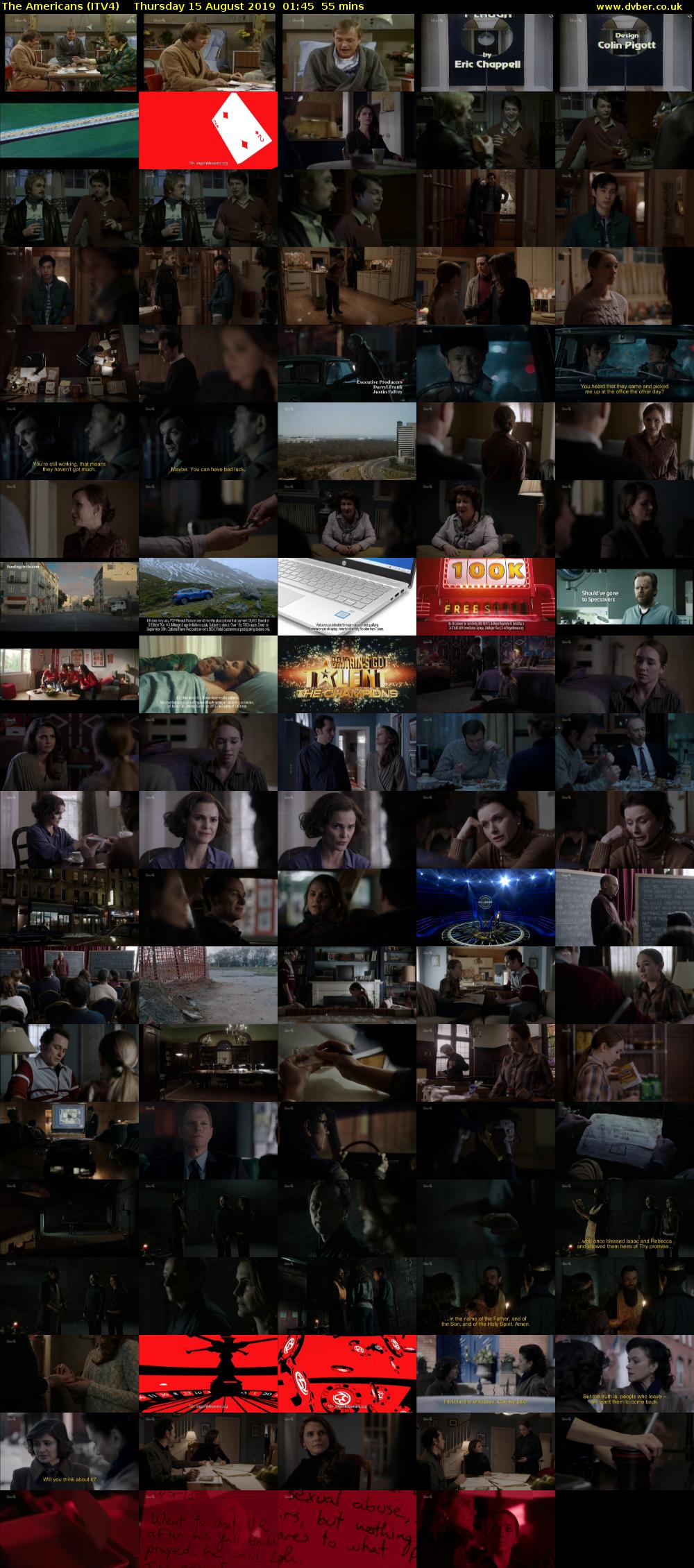 The Americans (ITV4) Thursday 15 August 2019 01:45 - 02:40