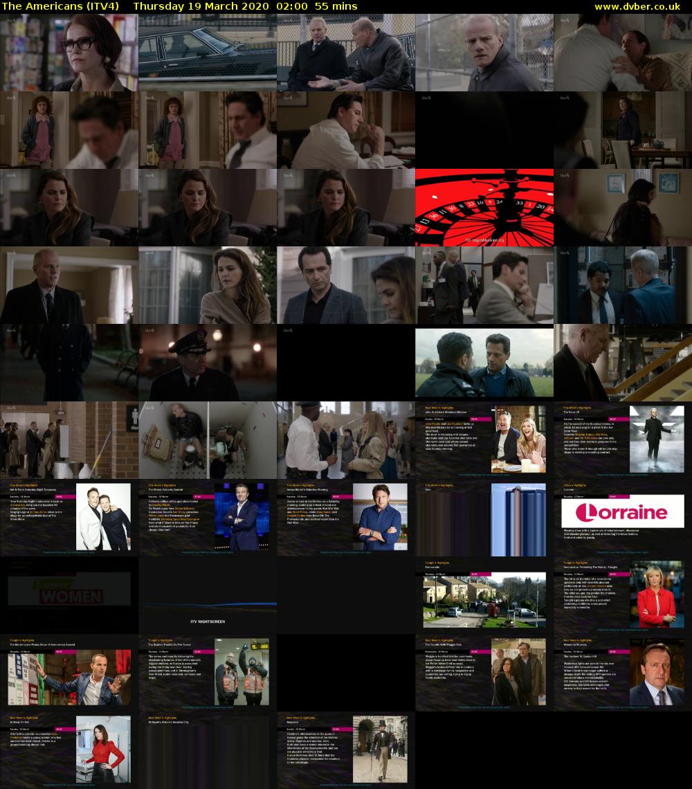 The Americans (ITV4) Thursday 19 March 2020 02:00 - 02:55
