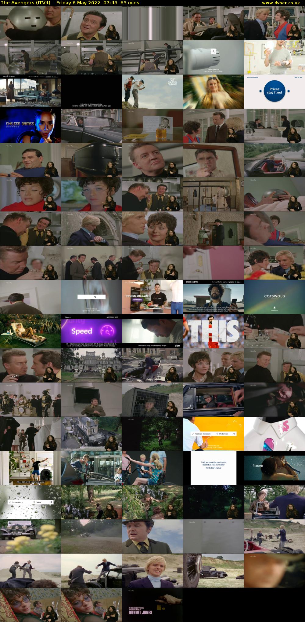 The Avengers (ITV4) Friday 6 May 2022 07:45 - 08:50