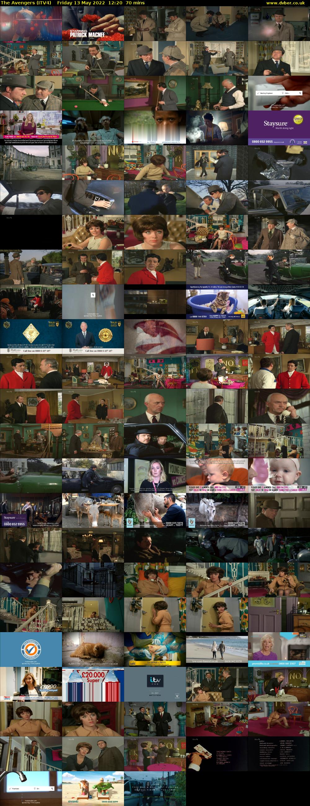 The Avengers (ITV4) Friday 13 May 2022 12:20 - 13:30