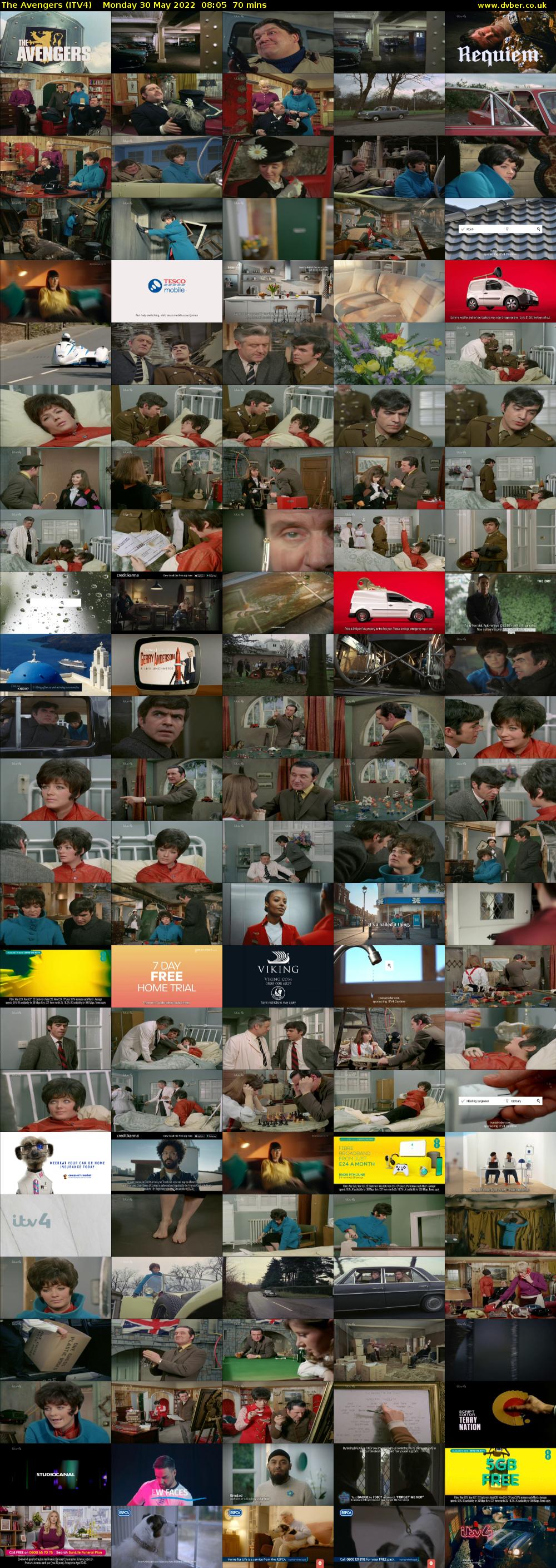 The Avengers (ITV4) Monday 30 May 2022 08:05 - 09:15