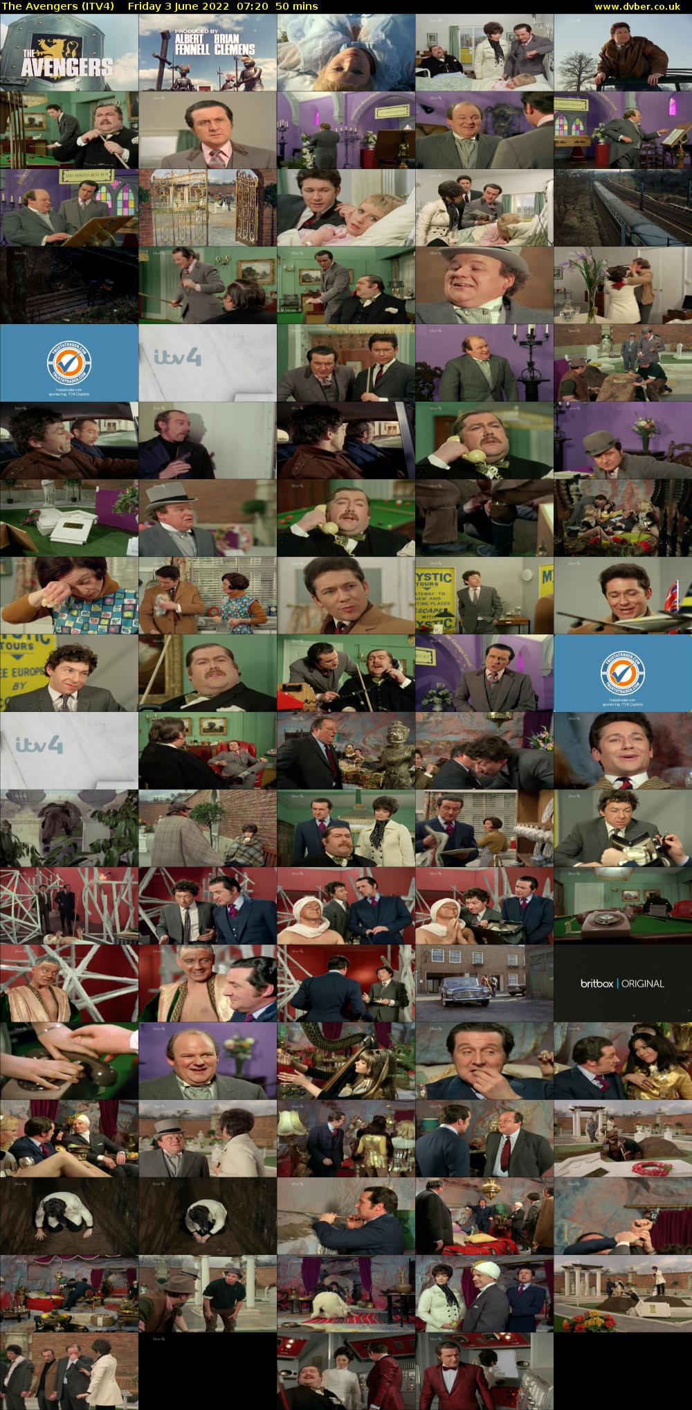 The Avengers (ITV4) Friday 3 June 2022 07:20 - 08:10