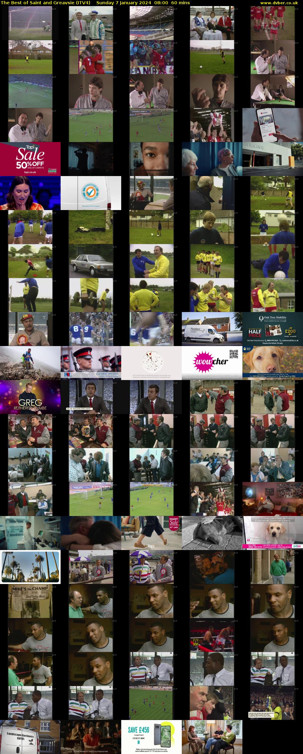 The Best of Saint and Greavsie (ITV4) Sunday 7 January 2024 08:00 - 09:00