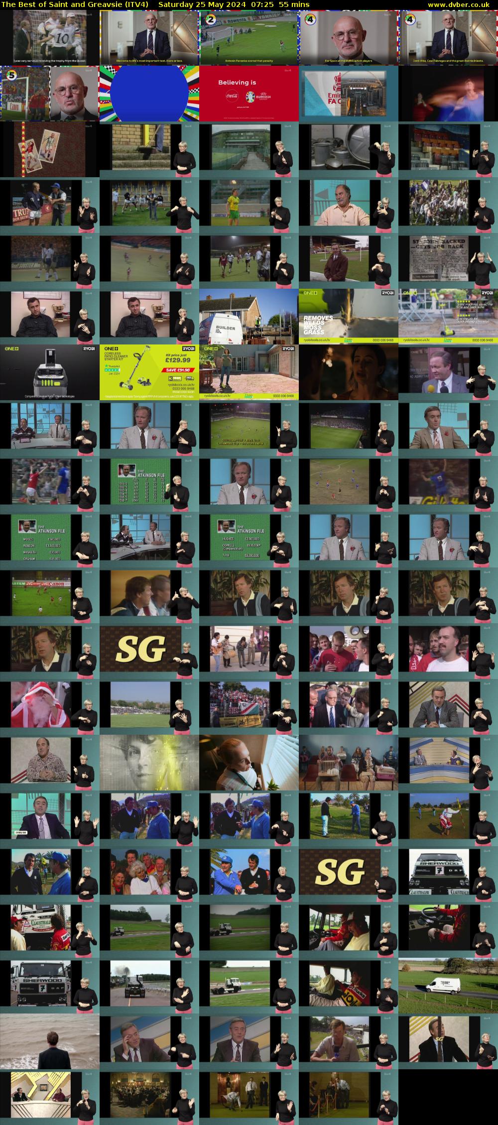 The Best of Saint and Greavsie (ITV4) Saturday 25 May 2024 07:25 - 08:20