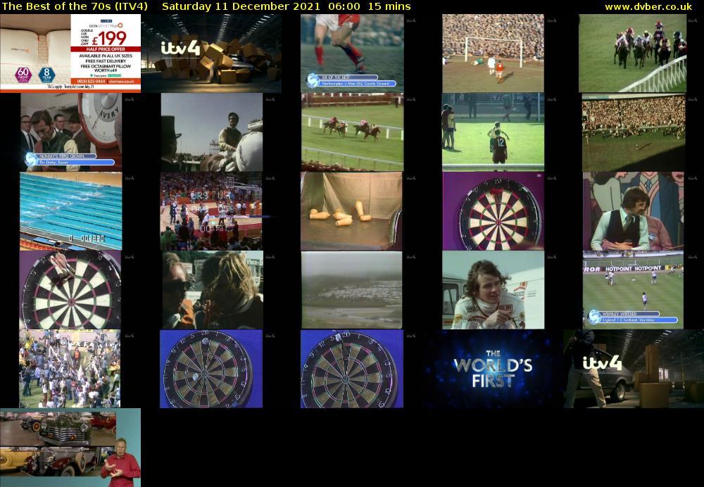 The Best of the 70s (ITV4) Saturday 11 December 2021 06:00 - 06:15