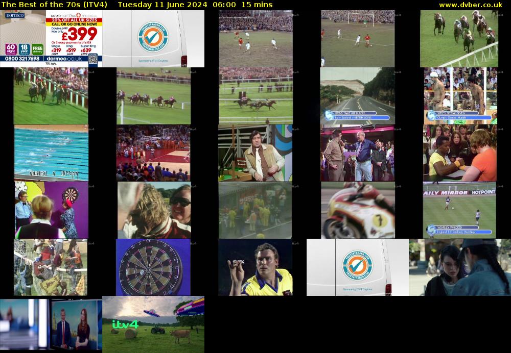 The Best of the 70s (ITV4) Tuesday 11 June 2024 06:00 - 06:15