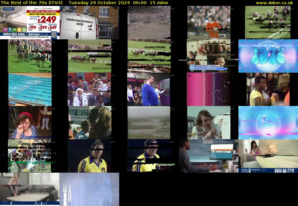 The Best of the 70s (ITV4) Tuesday 29 October 2024 06:00 - 06:15