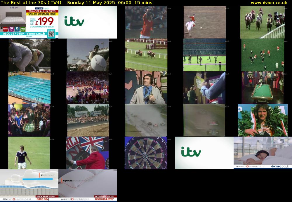 The Best of the 70s (ITV4) Sunday 11 May 2025 06:00 - 06:15