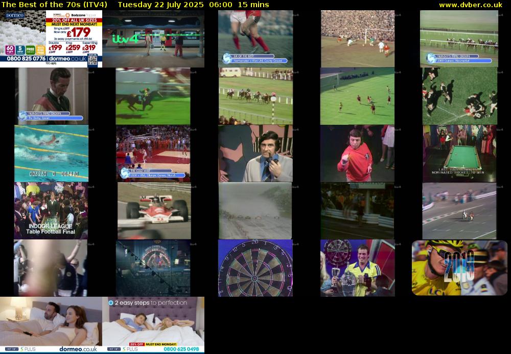 The Best of the 70s (ITV4) Tuesday 22 July 2025 06:00 - 06:15