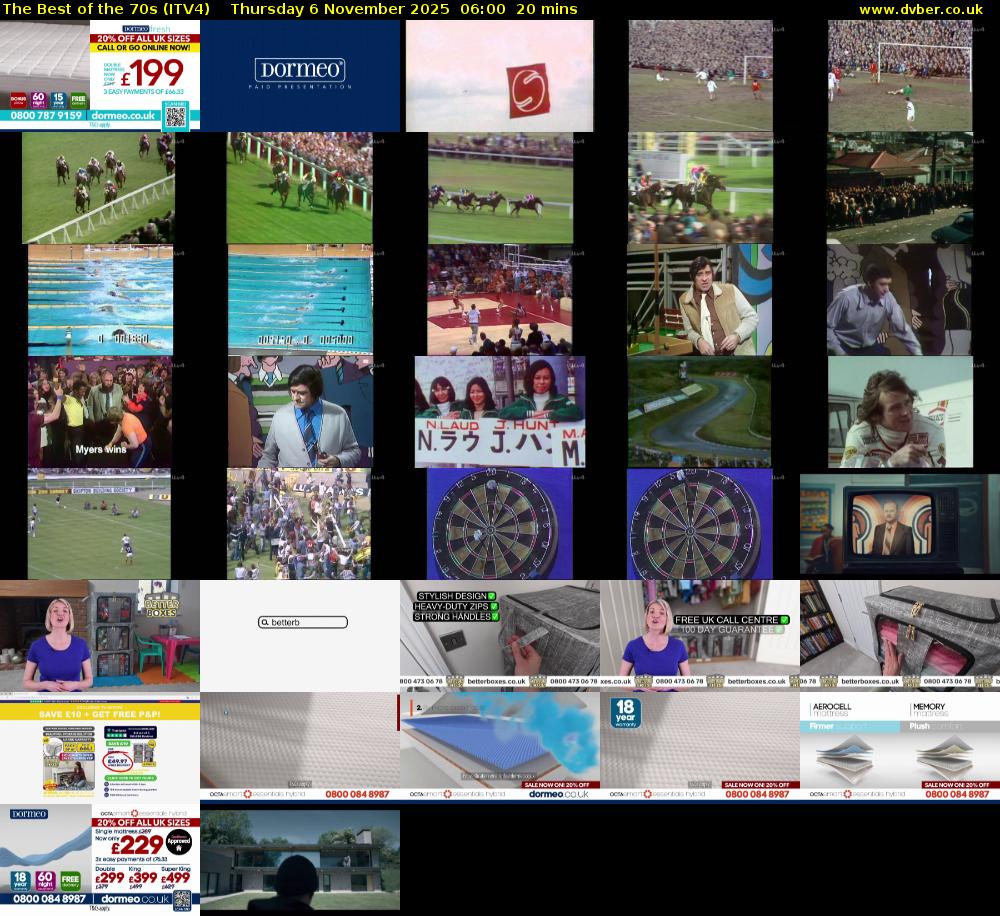 The Best of the 70s (ITV4) Thursday 6 November 2025 06:00 - 06:20