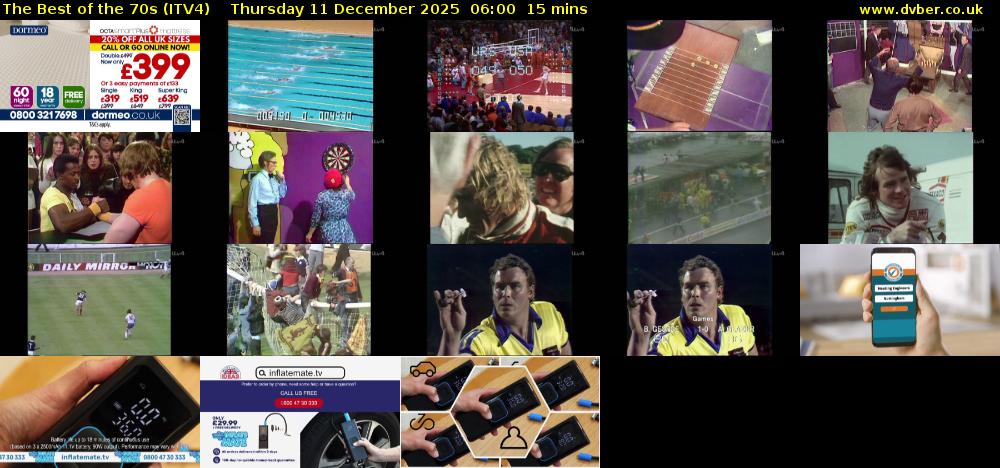 The Best of the 70s (ITV4) Thursday 11 December 2025 06:00 - 06:15