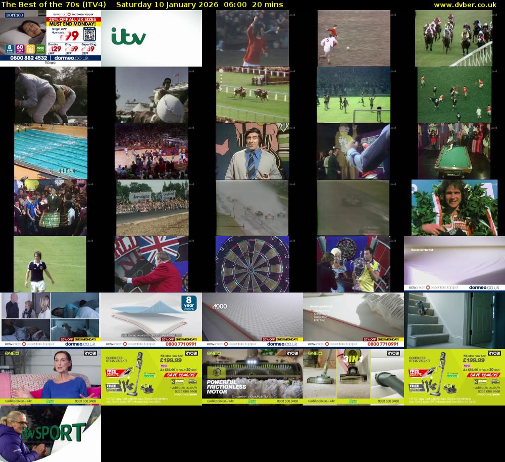 The Best of the 70s (ITV4) Saturday 10 January 2026 06:00 - 06:20