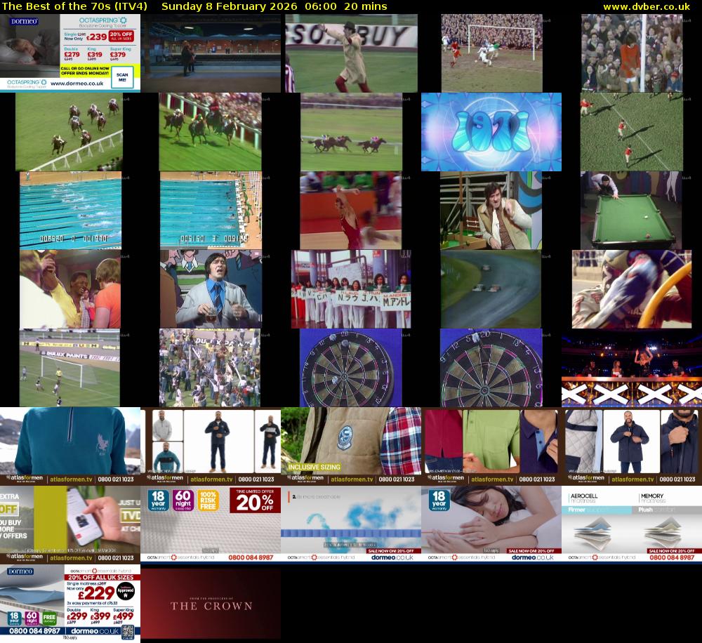 The Best of the 70s (ITV4) Sunday 8 February 2026 06:00 - 06:20