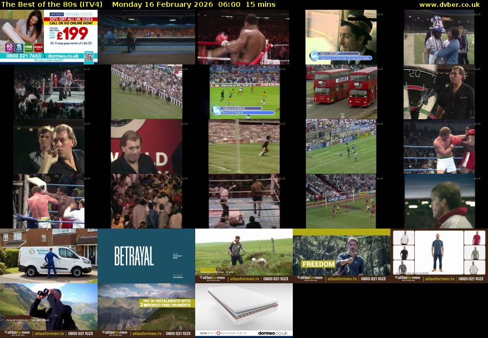 The Best of the 80s (ITV4) Monday 16 February 2026 06:00 - 06:15