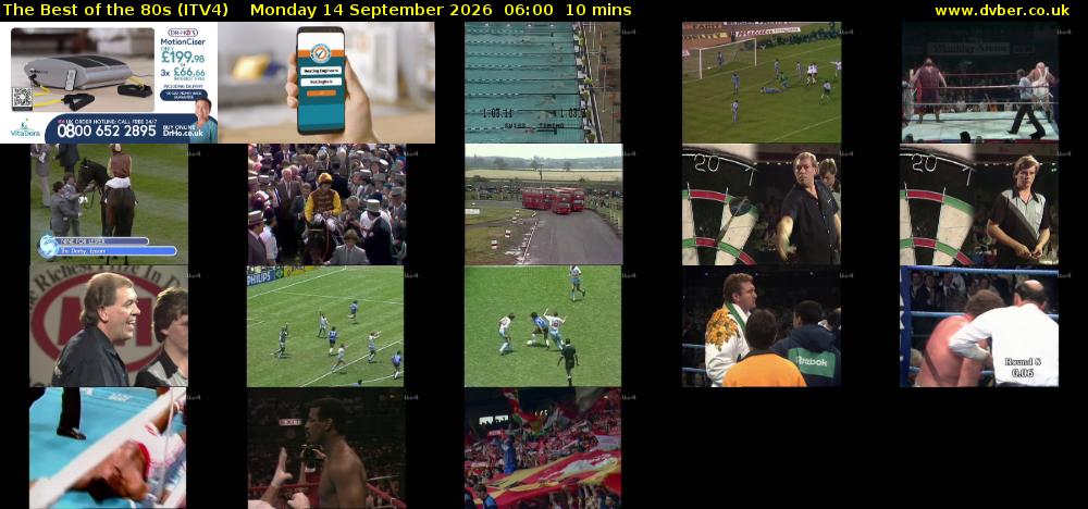 The Best of the 80s (ITV4) Monday 14 September 2026 06:00 - 06:10